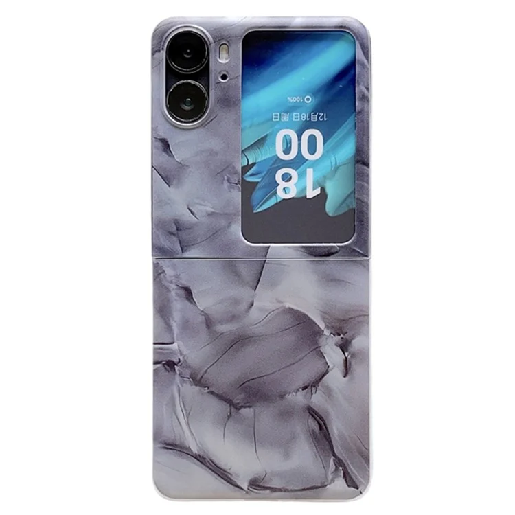 Rококо серия для Oppo Find N2 Flip 5G защитный чехол жесткий ПК складной чехол для телефона - Черный