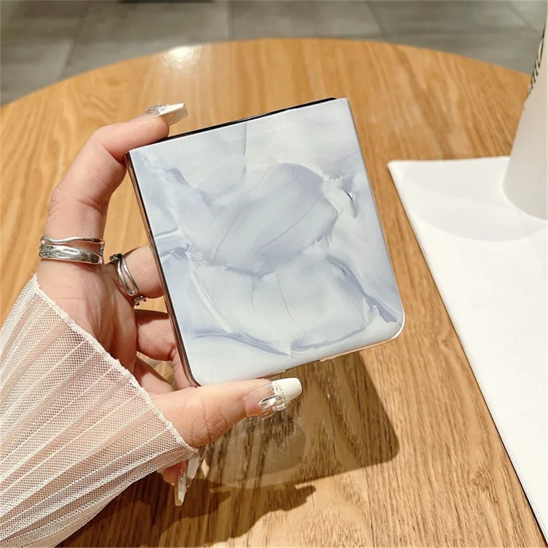 Rococo Series For Oppo Find N2 Flip 5G Protective Case Hard PC Folding Phone Cover - White