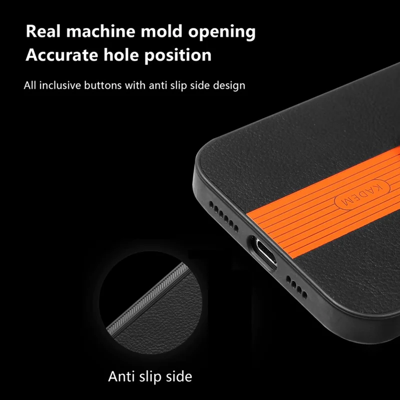 KADEM Para Huawei nova 12 Pro 5G / nova 12 Ultra 5G Capa com Anel de Suporte e Padrão de Relógio - Preto