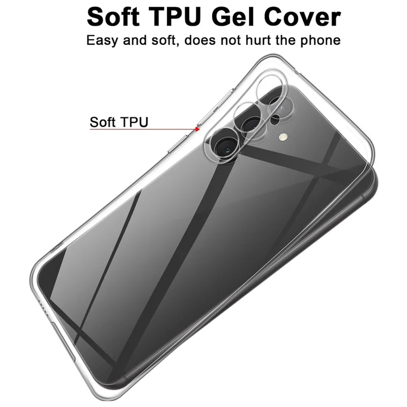Per Samsung Galaxy A55 5G Clear Case Antigraffio Morbido Copertura Telefonica TPU