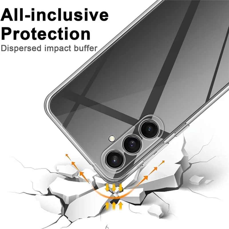 Per Samsung Galaxy A24 4G (162,1 x 77,6 x 8,3 mm) Custodia TPU Anti-impronta Dita Chiara Cover Telefono
