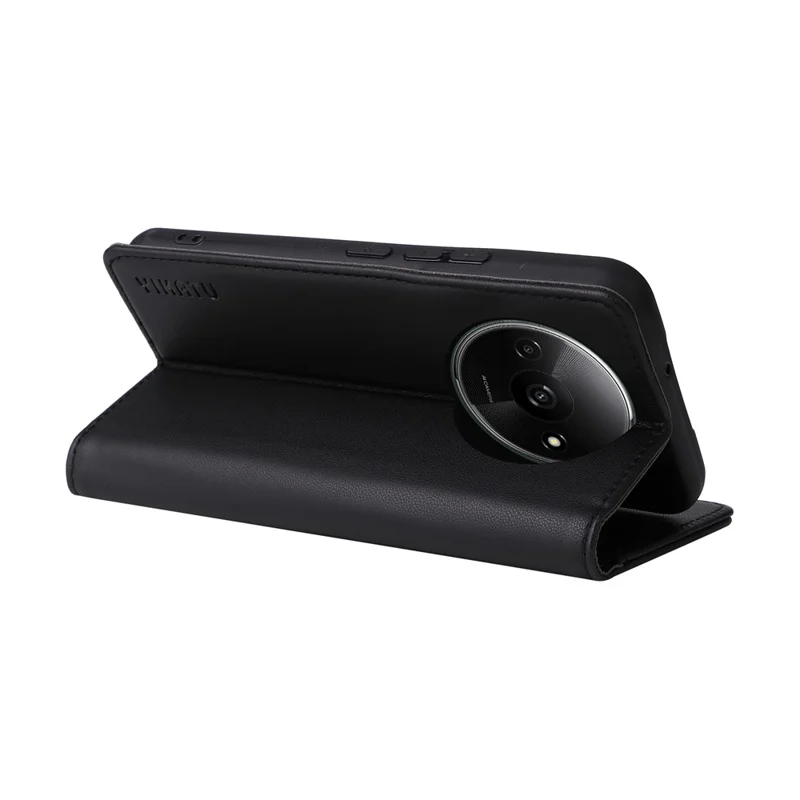 YIKATU YK-001 For Xiaomi Redmi A3 4G / Poco C61 4G Case Hidden Magnetic Adsorption Leather Phone Cover - Black