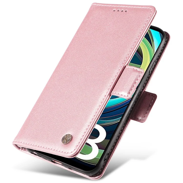 YIKATU YK-003 For Xiaomi Redmi A3 4G / Poco C61 4G Case PU Leather Stand Protective Phone Cover - Rose Gold