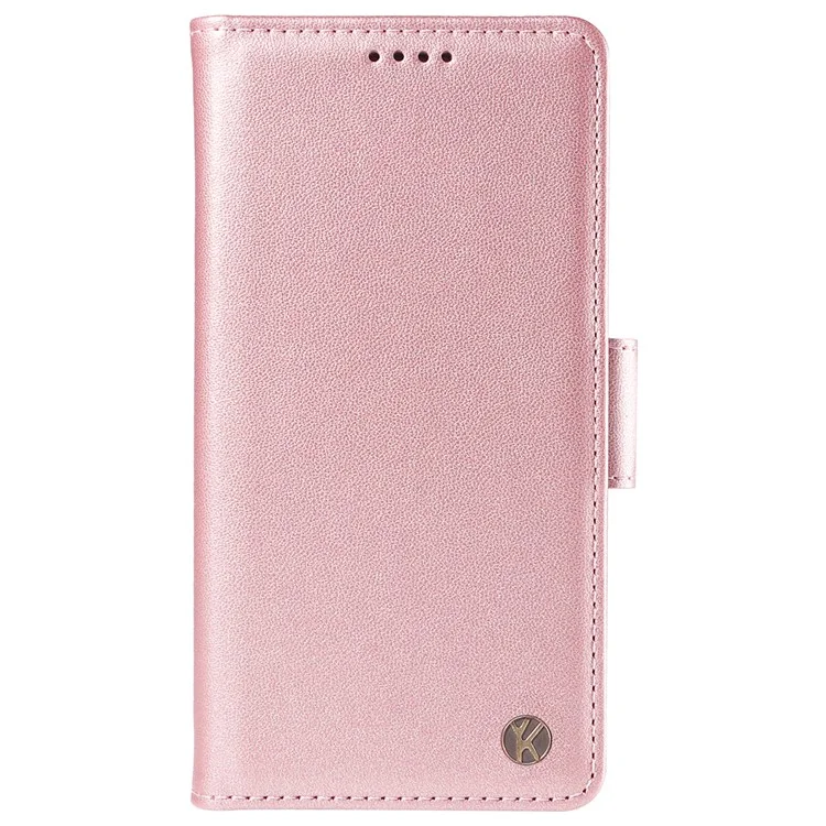 YIKATU YK-003 For Xiaomi Redmi A3 4G / Poco C61 4G Case PU Leather Stand Protective Phone Cover - Rose Gold