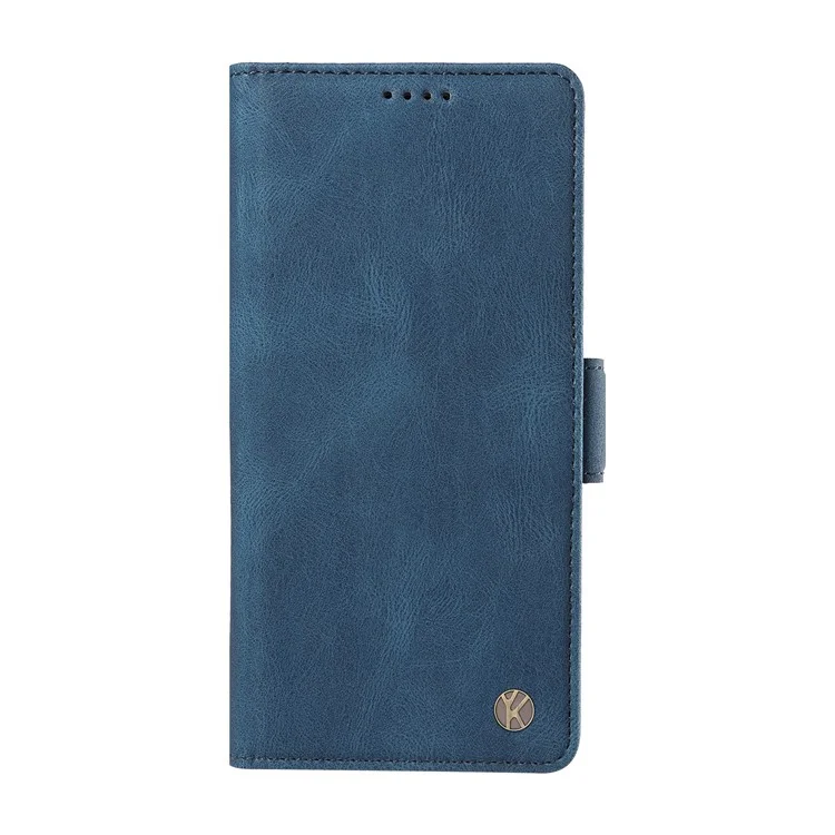 YIKATU YK-005 For Xiaomi Redmi A3 4G / Poco C61 4G Case Wallet Style Skin-Touch Leather Phone Cover - Blue
