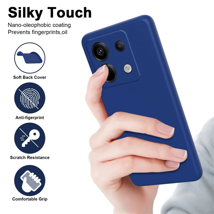 Para Xiaomi Redmi Note 13 Pro 5G / Poco X6 5G Funda Tacto Sedoso 2.2mm Funda TPU Trasera del Teléfono - Azul