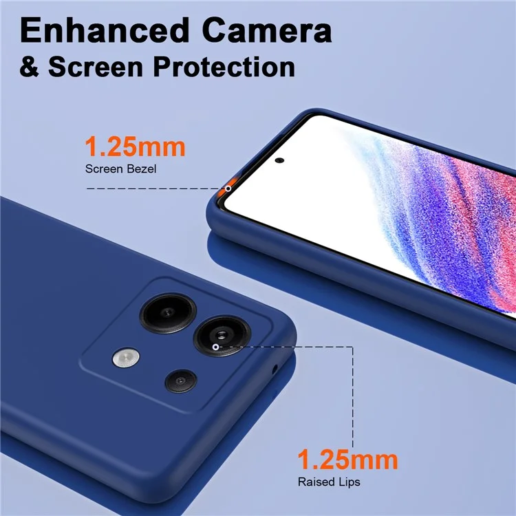 Para Xiaomi Redmi Note 13 Pro 5G / Poco X6 5G Funda Tacto Sedoso 2.2mm Funda TPU Trasera del Teléfono - Azul