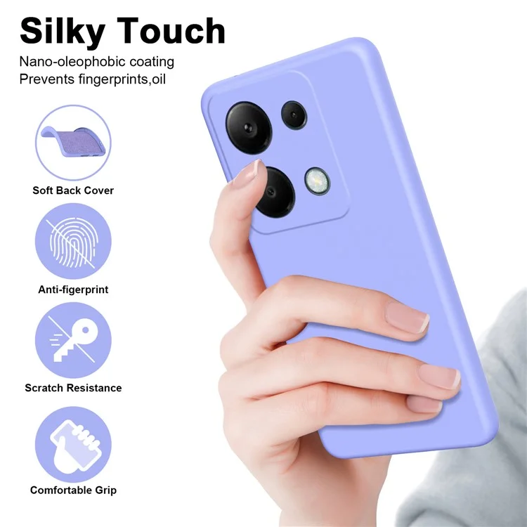 For Xiaomi Redmi Note 13 Pro 4G / Poco M6 Pro 4G TPU Case 2.2mm Rubberized Phone Cover - Purple