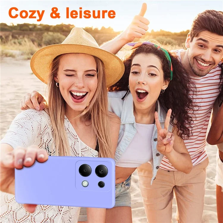 Para Xiaomi Redmi Note 13 Pro 4G / Poco M6 Pro 4G Funda de TPU - Cubierta de teléfono de goma de 2,2 mm - Púrpura