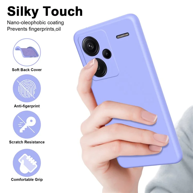 For Xiaomi Redmi Note 13 Pro+ 5G Case Soft Lining TPU Phone Cover 2.2mm Thick - Purple