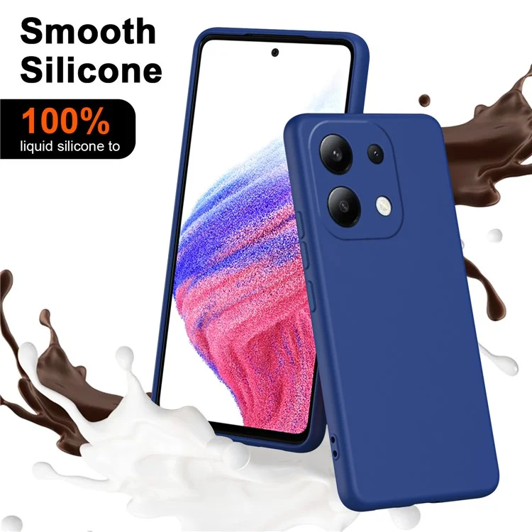 Para Xiaomi Redmi Note 13 4G Funda de TPU 2,2 mm Tacto Sedoso Funda de Teléfono Suave Forro - Azul