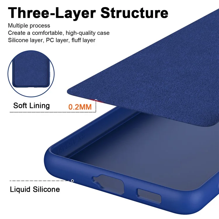 Para Xiaomi Redmi Note 13 4G Funda de TPU 2,2 mm Tacto Sedoso Funda de Teléfono Suave Forro - Azul