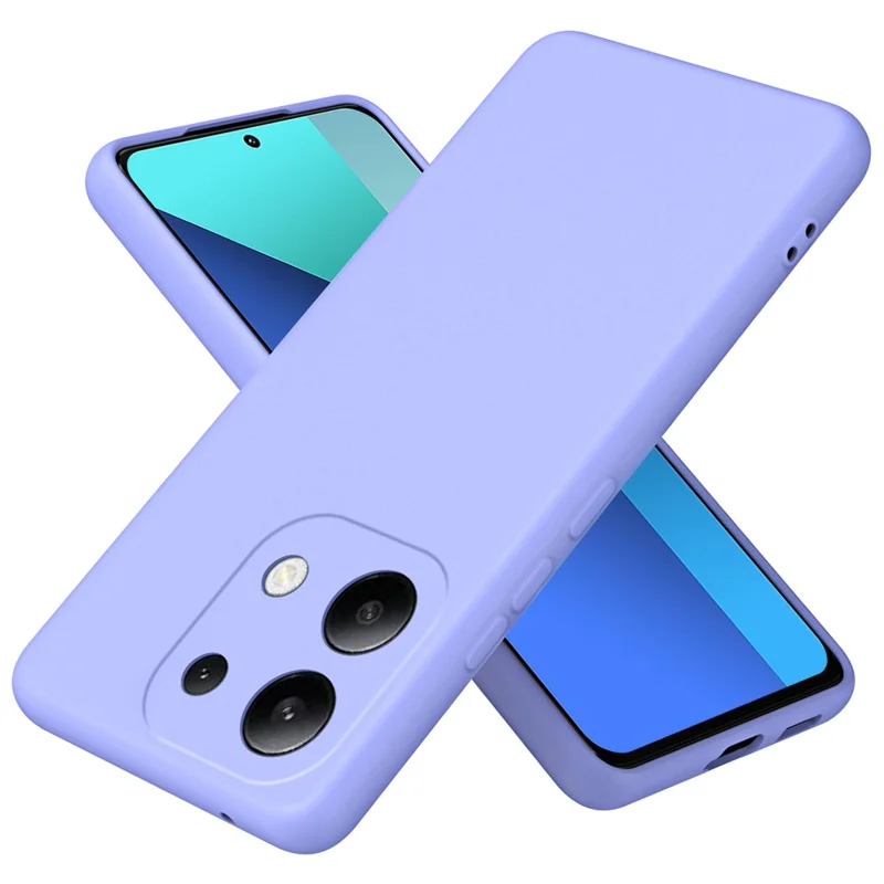 For Xiaomi Redmi Note 13 4G TPU Case 2.2mm Silky Touch Phone Cover Soft Lining - Purple