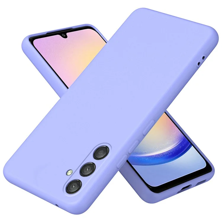Pour Samsung Galaxy A25 5G (Global) (161,0 x 76,5 x 8,3 mm) Coque 2,2 mm Silky Touch Soft Lining TPU Phone Cover - Violet