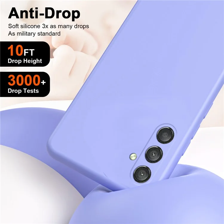 Pour Samsung Galaxy A25 5G (Global) (161,0 x 76,5 x 8,3 mm) Coque 2,2 mm Silky Touch Soft Lining TPU Phone Cover - Violet