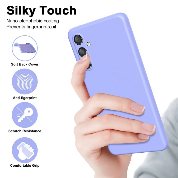Pour Samsung Galaxy A25 5G (Global) (161,0 x 76,5 x 8,3 mm) Coque 2,2 mm Silky Touch Soft Lining TPU Phone Cover - Violet