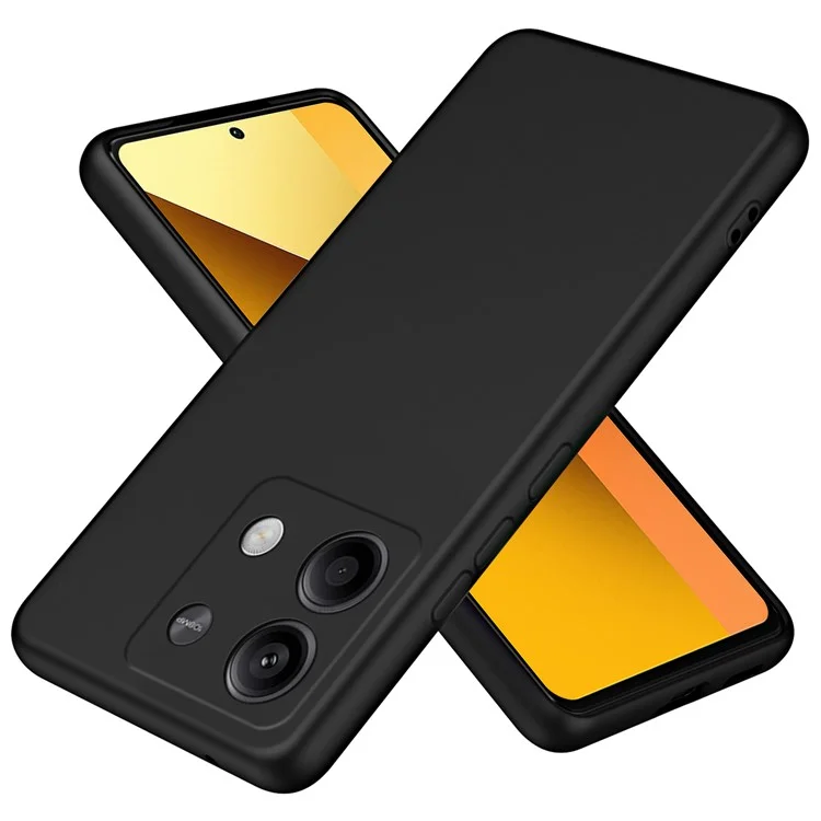 For Xiaomi Redmi Note 13 5G TPU Case 2.2mm Silky Touch Slim Phone Case Soft Lining - Black