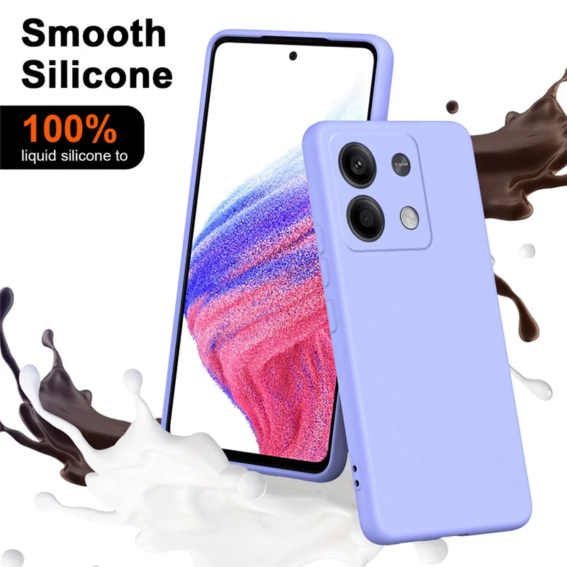 For Xiaomi Redmi Note 13 5G TPU Case 2.2mm Silky Touch Slim Phone Case Soft Lining - Purple