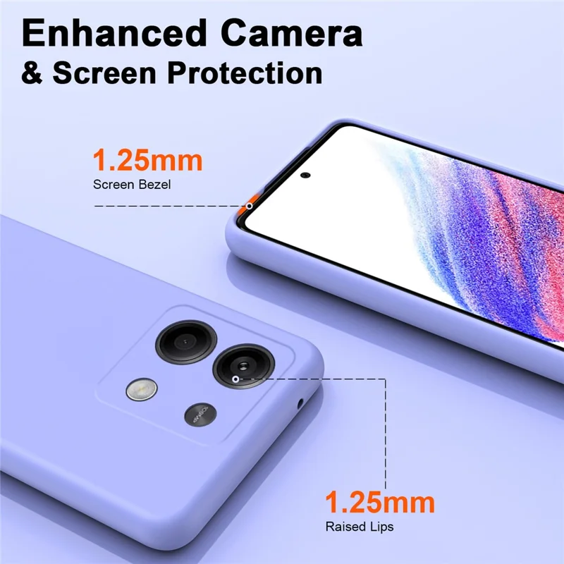 For Xiaomi Redmi Note 13 5G TPU Case 2.2mm Silky Touch Slim Phone Case Soft Lining - Purple