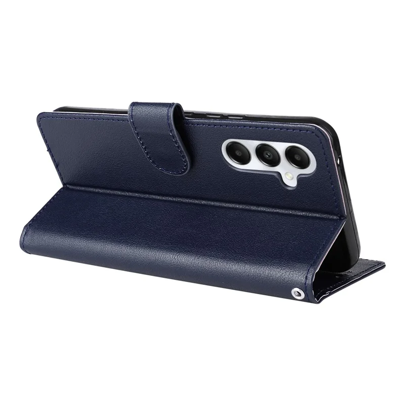 For Samsung Galaxy A25 5G (Global) (161.0 x 76.5 x 8.3mm) Case PU Leather Wallet Cell Phone Stand Cover - Blue