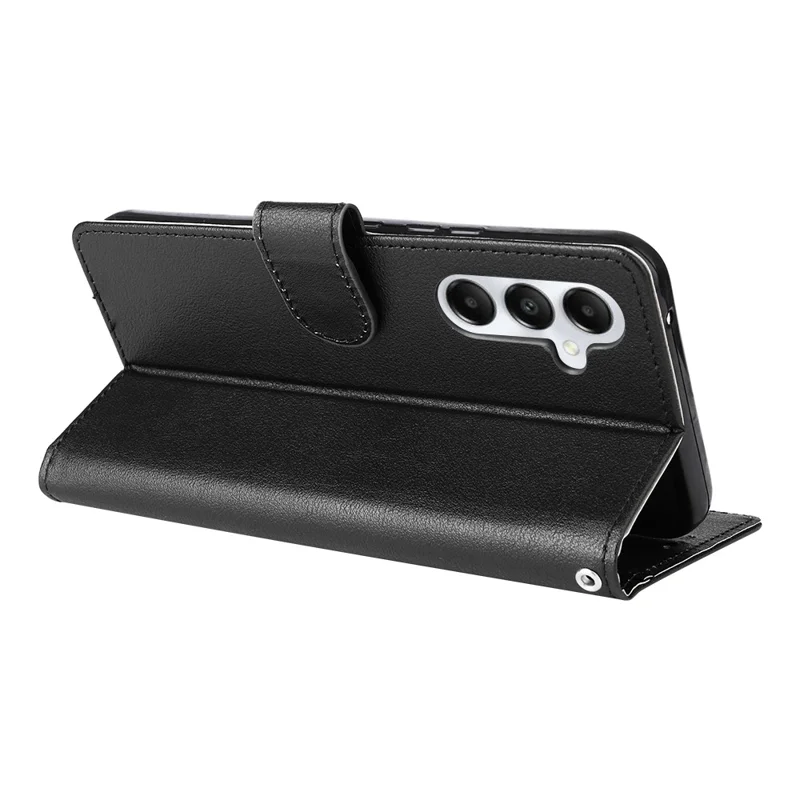 Para Samsung Galaxy S23 FE Carteira TPU + Capa de Couro PU com Suporte Magnético - Preto