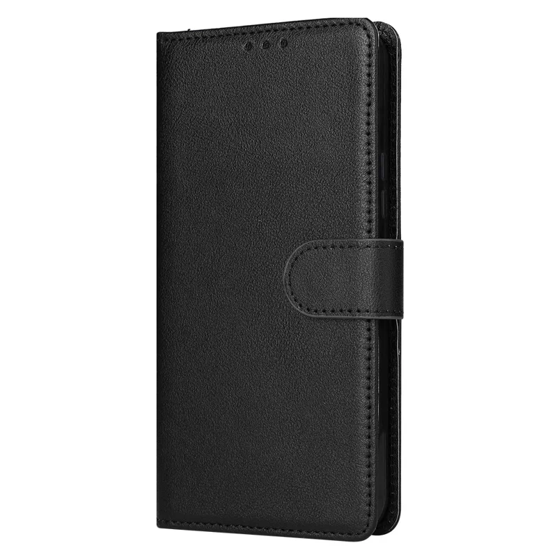 Para Samsung Galaxy S23 FE Carteira TPU + Capa de Couro PU com Suporte Magnético - Preto