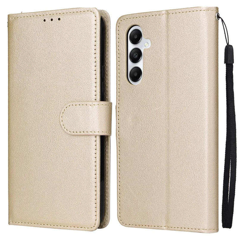 For Samsung Galaxy A54 5G Shockproof PU Leather Case Wallet Magnetic Phone Stand Cover - Gold