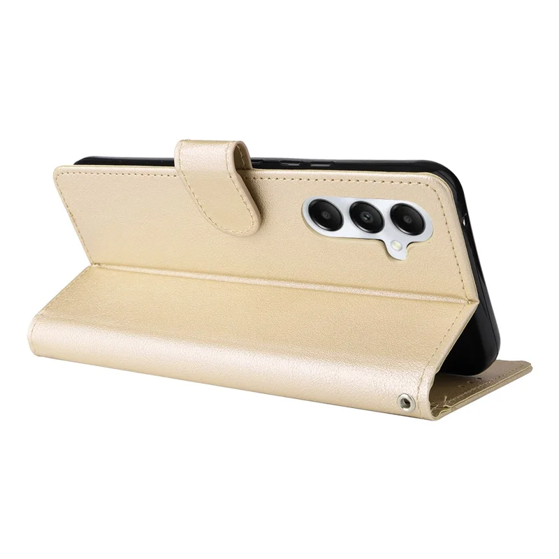 For Samsung Galaxy A54 5G Shockproof PU Leather Case Wallet Magnetic Phone Stand Cover - Gold