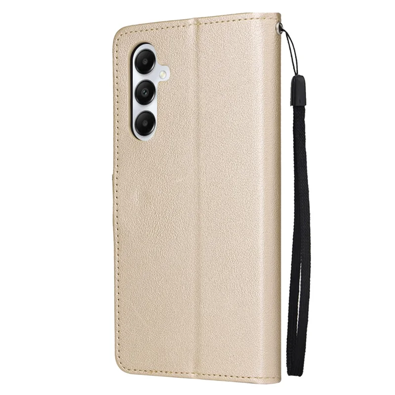 For Samsung Galaxy A54 5G Shockproof PU Leather Case Wallet Magnetic Phone Stand Cover - Gold