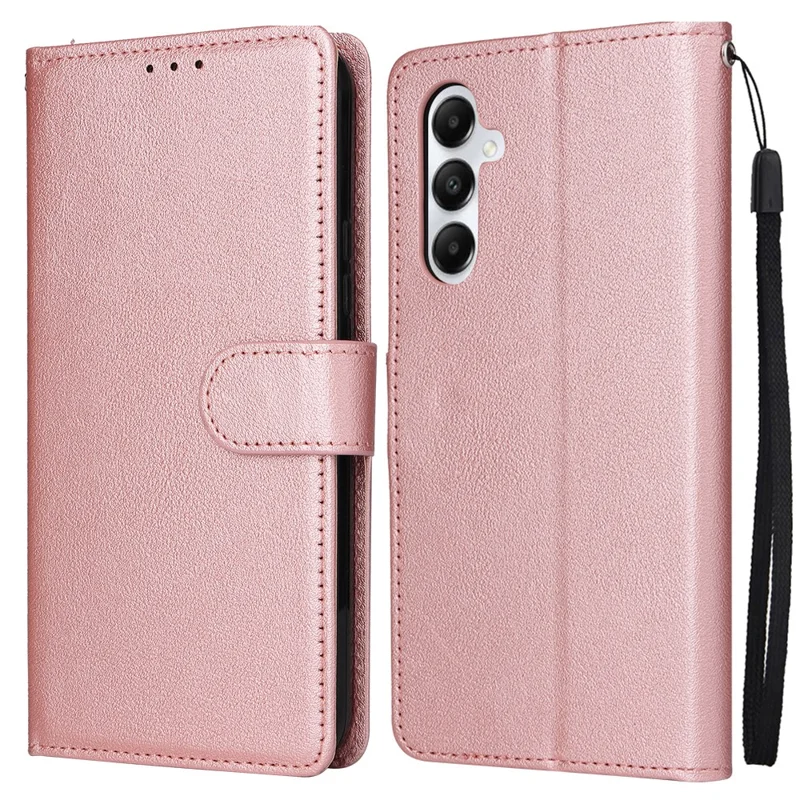 For Samsung Galaxy A54 5G Shockproof PU Leather Case Wallet Magnetic Phone Stand Cover - Rose Gold