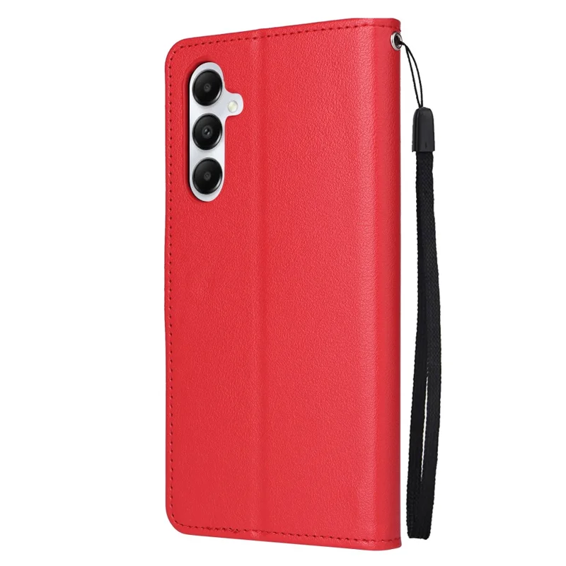Für Samsung Galaxy A54 5G Stoßfestes PU-Leder-Etui Wallet Magnetisches Telefonständer-Cover - Rot