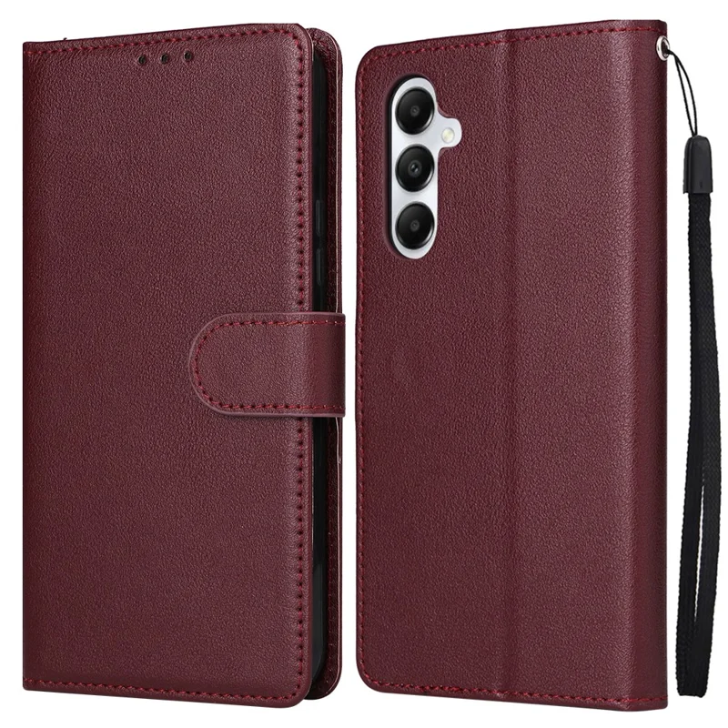 Für Samsung Galaxy A54 5G stoßfester PU-Leder-Brieftasche-Magnetständer-Telefonhülle - Weinrot