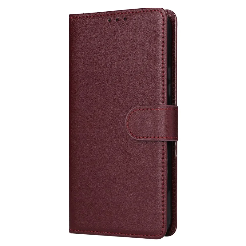Für Samsung Galaxy A54 5G stoßfester PU-Leder-Brieftasche-Magnetständer-Telefonhülle - Weinrot
