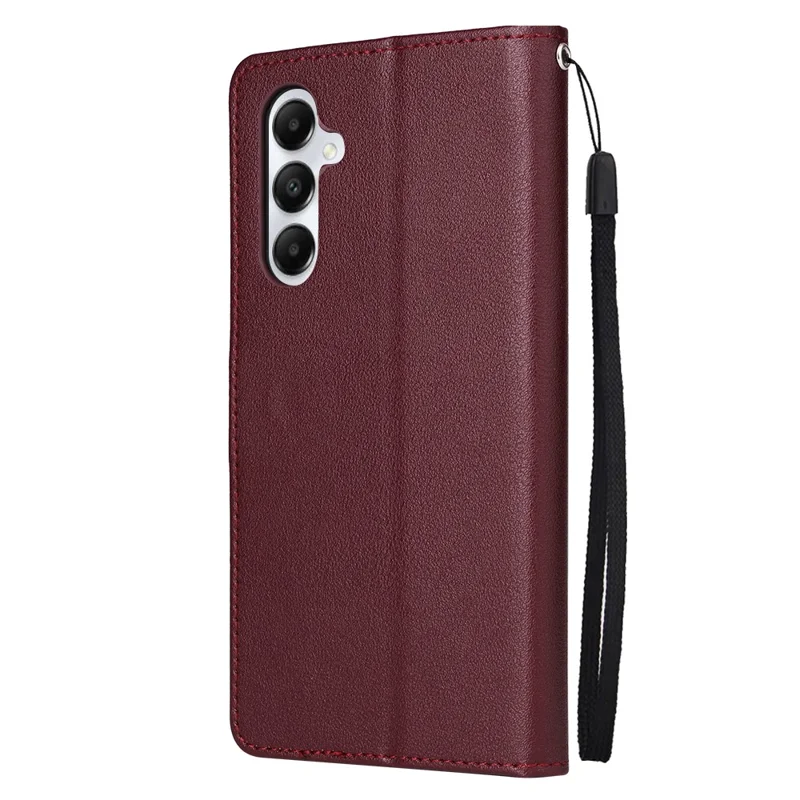 Für Samsung Galaxy A54 5G stoßfester PU-Leder-Brieftasche-Magnetständer-Telefonhülle - Weinrot