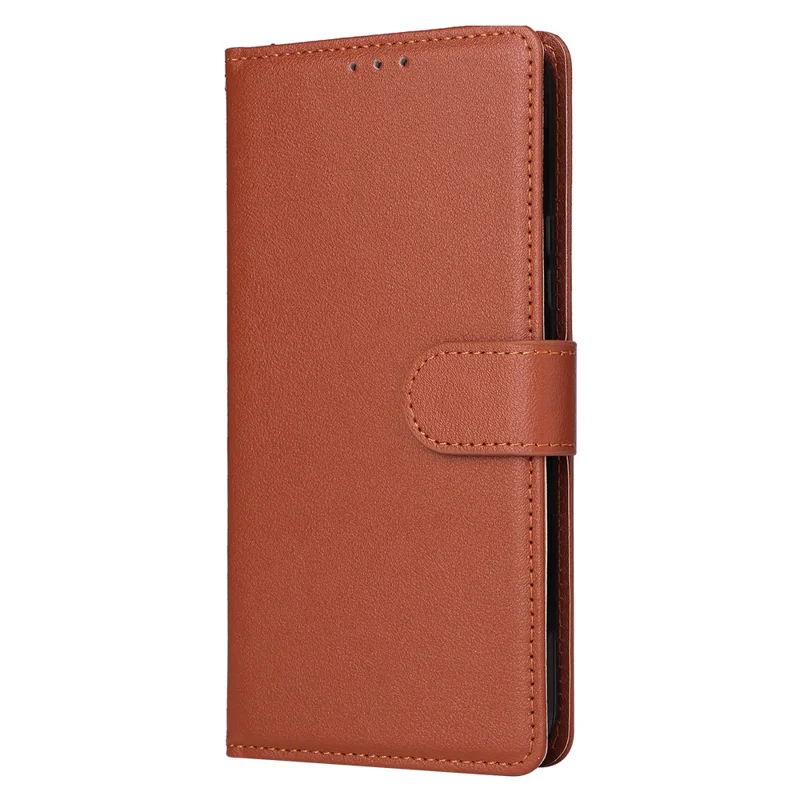 Phone Case for Samsung Galaxy A35 5G PU Leather Wallet Magnetic Clasp Stand Phone Cover - Brown