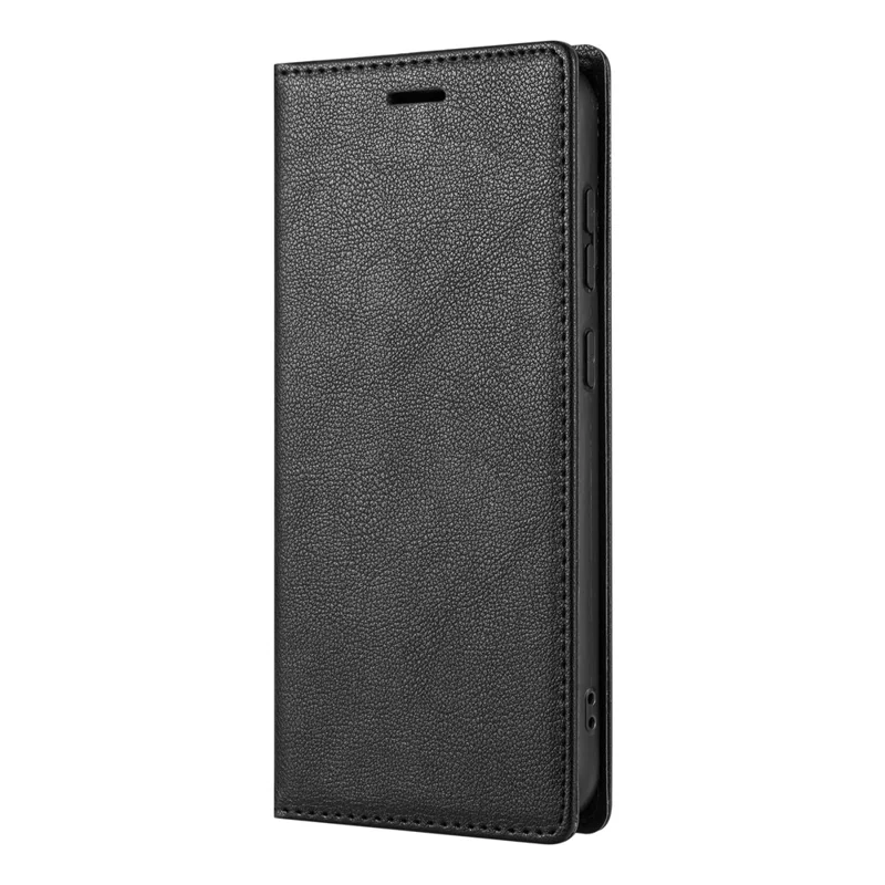 BKS-001 For Xiaomi Redmi 13C 4G / 13C 5G / Poco C65 4G / Poco M6 5G / 13R 5G Case PU Leather Cover Magnetic Drop-Resistant Shell - Black