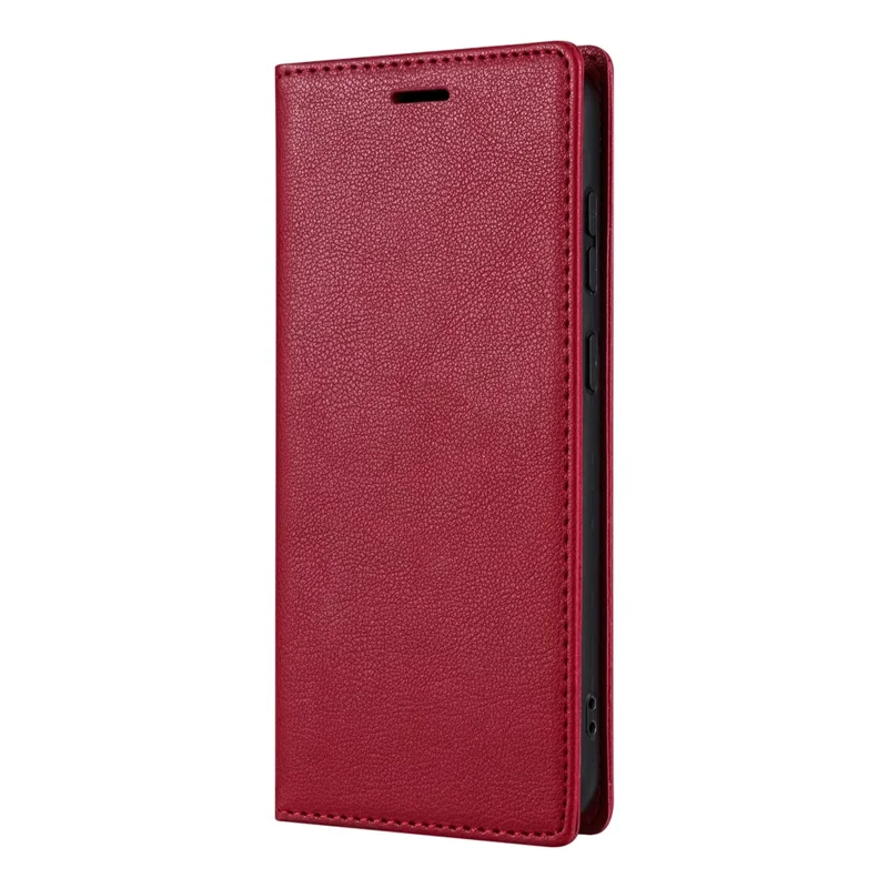 BKS-001 For Xiaomi Redmi 13C 4G / 13C 5G / Poco C65 4G / Poco M6 5G / 13R 5G Case PU Leather Cover Magnetic Drop-Resistant Shell - Red