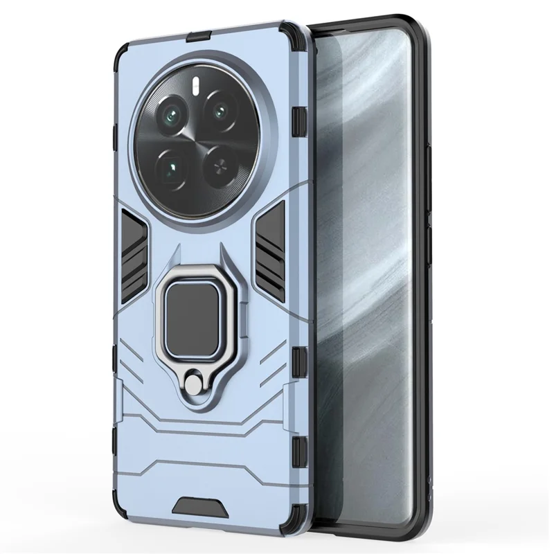 For Realme 12 Pro+ 5G / Realme 12 Pro 5G Shockproof Phone Case Ring Holder Kickstand Phone Cover - Blue