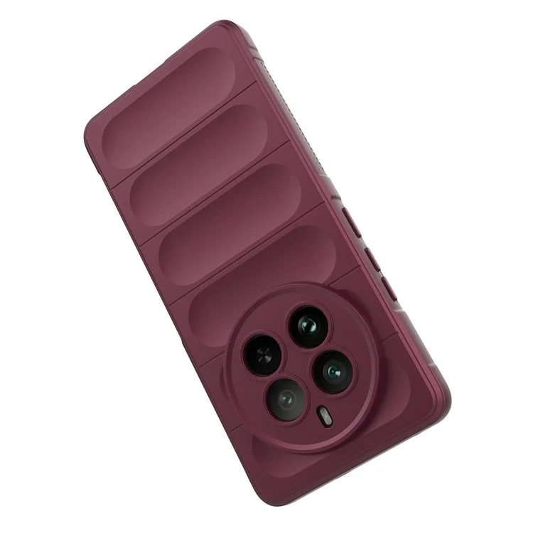 For Realme 12 Pro 5G / 12 Pro+ 5G TPU Case Drop-proof Mobile Phone Cover - Wine Red