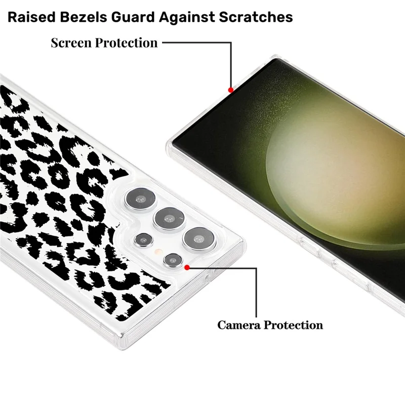 For Samsung Galaxy S24 Ultra Case Pattern Print Design TPU Shockproof Phone Cover - Small Leopard