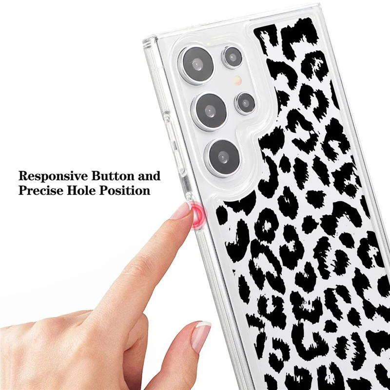 For Samsung Galaxy S24 Ultra Case Pattern Print Design TPU Shockproof Phone Cover - Small Leopard