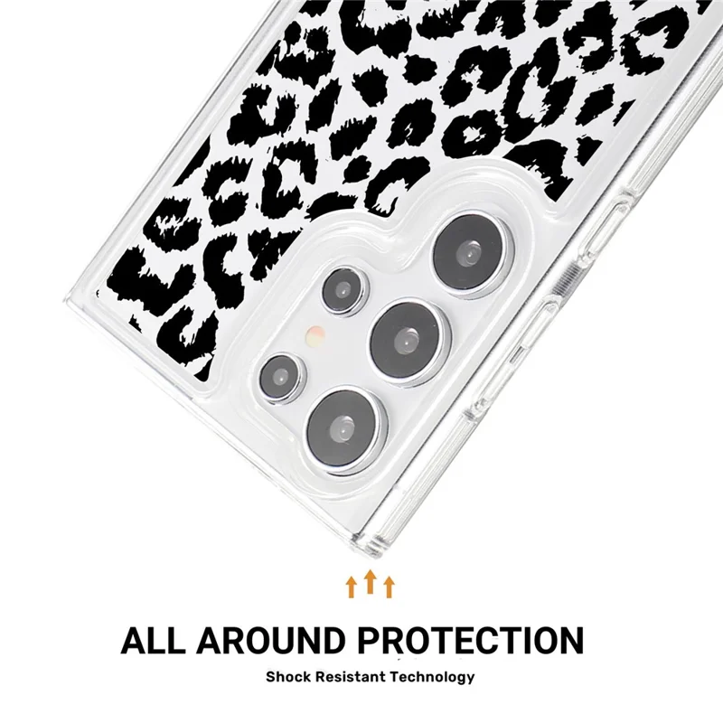 For Samsung Galaxy S24 Ultra Case Pattern Print Design TPU Shockproof Phone Cover - Small Leopard