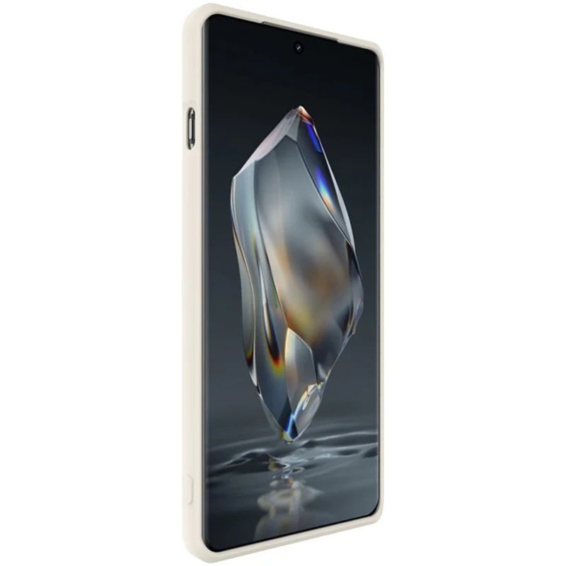 IMAK UC-4 Series for OnePlus Ace 3 5G / 12R 5G Case Straight Edge Soft TPU Phone Cover - White