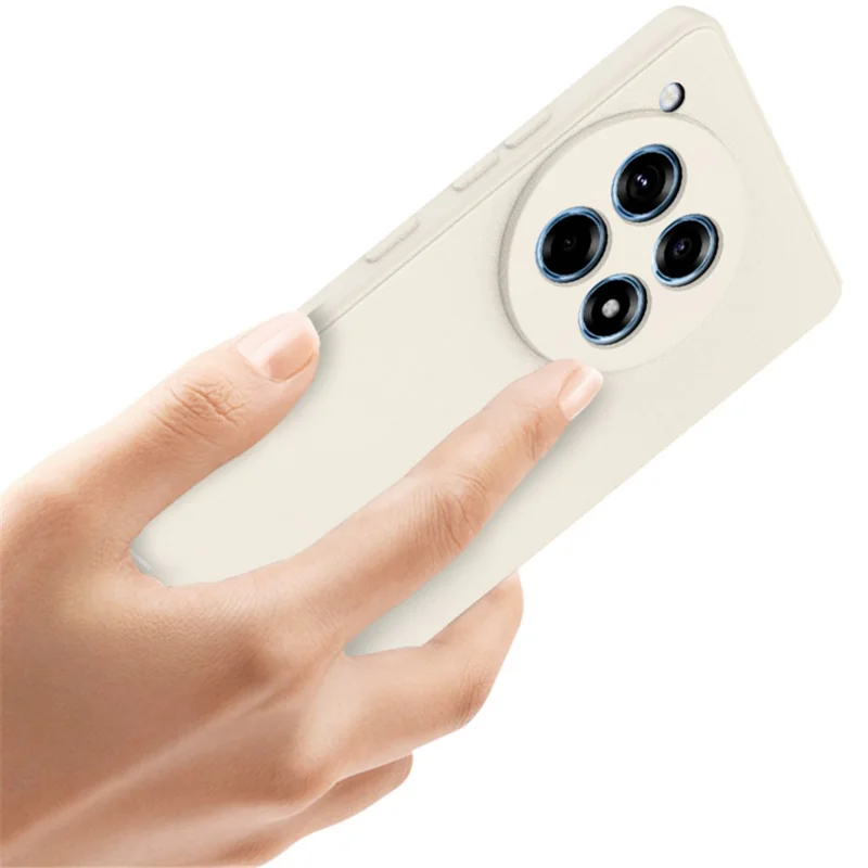 IMAK UC-4 Series for OnePlus Ace 3 5G / 12R 5G Case Straight Edge Soft TPU Phone Cover - White