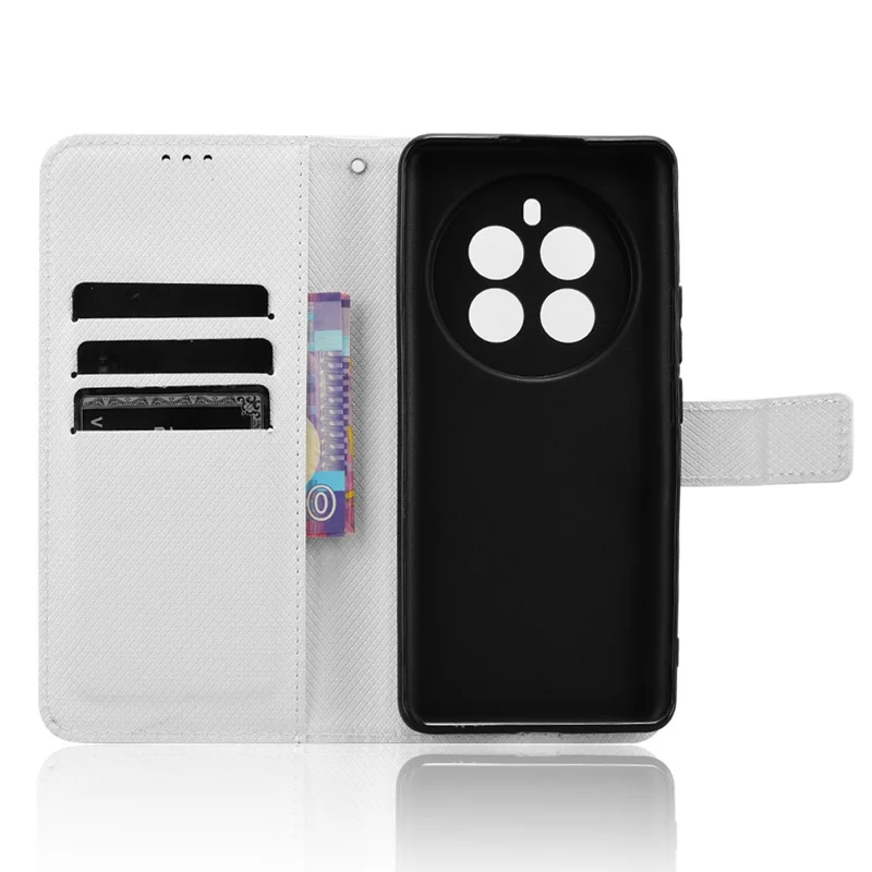 For Realme 12 Pro 5G / 12 Pro+ 5G Case Stand Shockproof TPU Inner Shell Leather Phone Cover - White