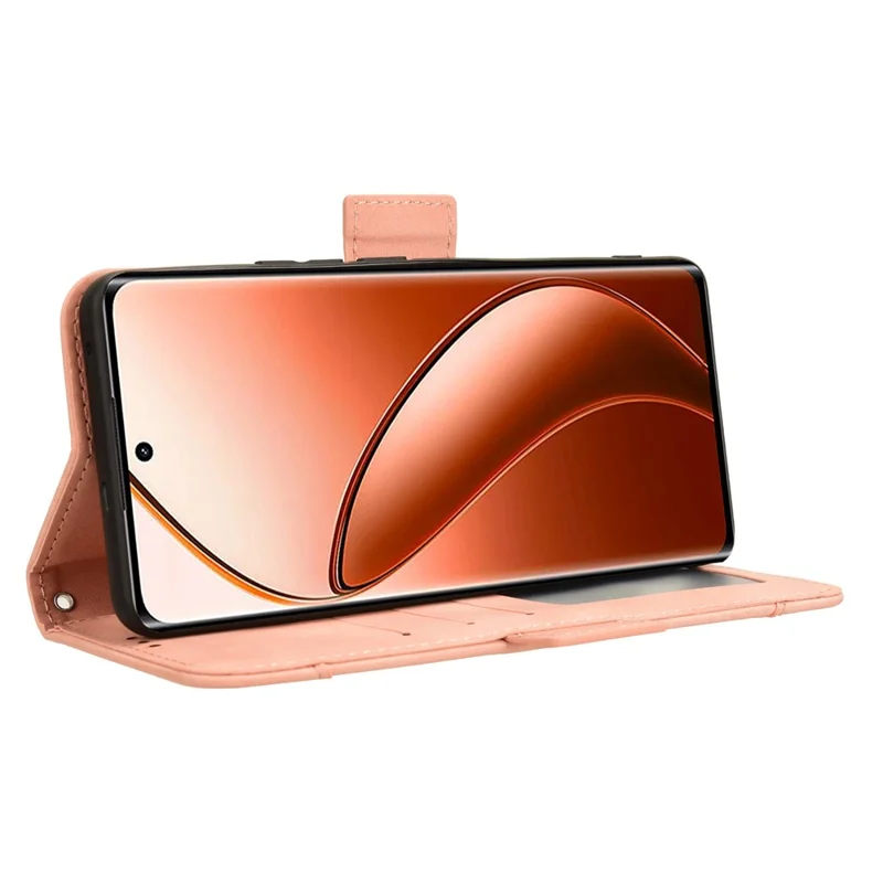 For Realme 12 4G / 12+ 5G / Narzo 70 Pro 5G / Narzo 70 5G / P1 5G / 13 4G Case PU Leather Stand Multiple Card Holders Phone Cover - Pink