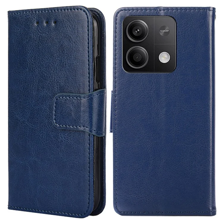 Para Xiaomi Redmi Note 13 5G Case PU Leather Full-Body Shockproof Phone Cover - Safira
