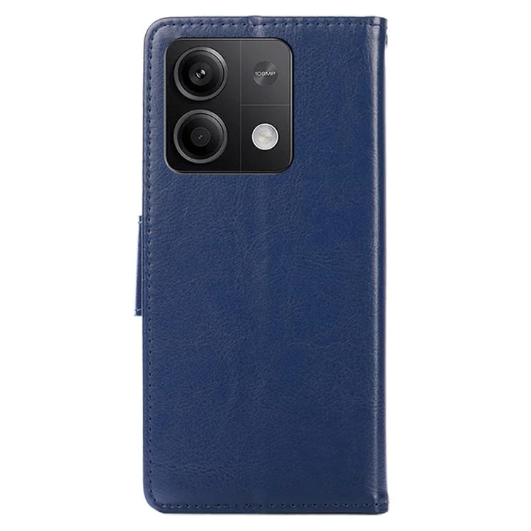 Para Xiaomi Redmi Note 13 5G Case PU Leather Full-Body Shockproof Phone Cover - Safira