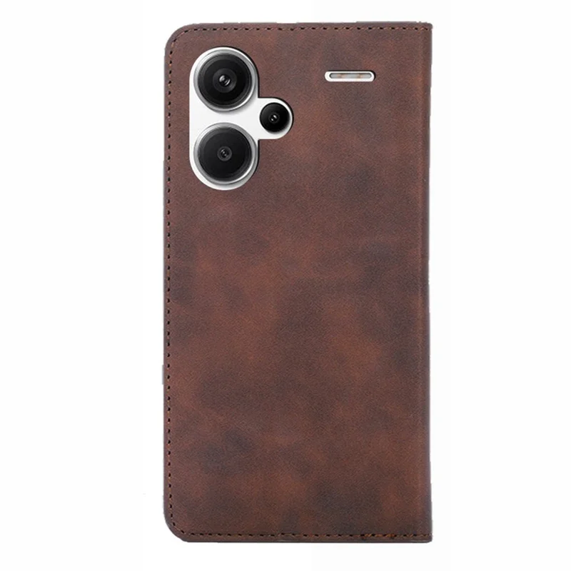 Für Xiaomi Redmi Note 13 Pro+ 5G Case Skin-touch PU-Leder Kartenfach Handyhülle - Dunkelbraun