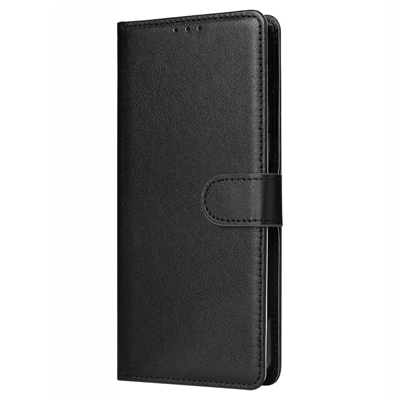 For Xiaomi Redmi 13C 4G / Poco C65 4G Case PU Leather Wallet Phone Cover Magnetic Clasp - Black